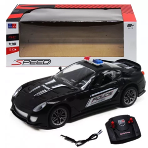 ماشین کنترلی شارژی پلیس مشکی مقیاس 1:16 Remote Control RC Police Car UD2502A_اسباب بازی